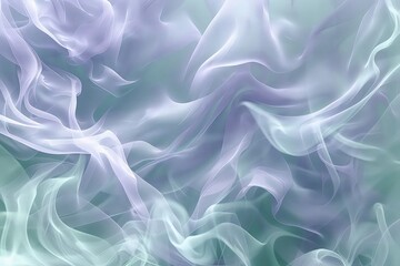 A gentle swirl of lavender and mint green smoke, creating a soothing and elegant visual. The smoke's delicate colors and soft movement evoke a sense of peace and elegance.
