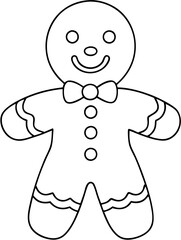 gingerbread man with a bow