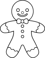 gingerbread man isolated on white