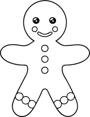 gingerbread man with a christmas tree