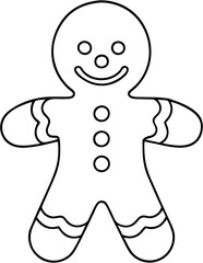 gingerbread man isolated on white