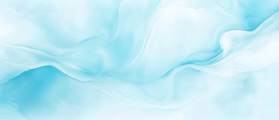 A blue and white background with a wave pattern