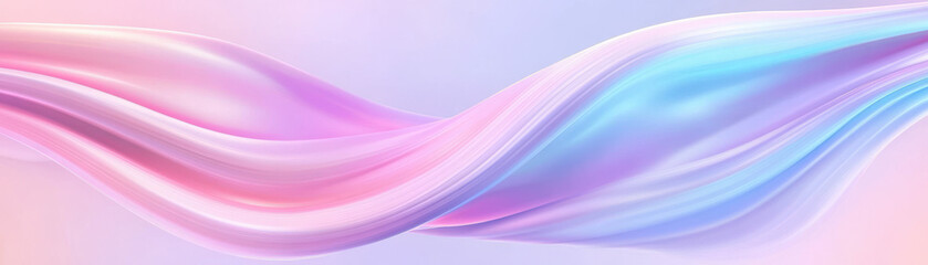 A pink and blue wave with a purple background