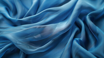 Obraz premium Deep blue abstract wave texture with smooth flowing lines, futuristic and calming design for tech, ocean-inspired, and creative graphic projects