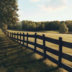 Detail shot of a rustic wooden fence with peeling paint