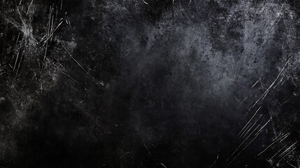 Dark Textured Surface with Scratches and Grainy Detail
