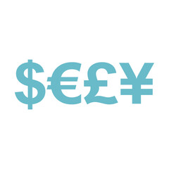 Dollar and euro currency symbol. Flat style illustration. Business icon on background for graphic and web design. Creative illustration concept symbol