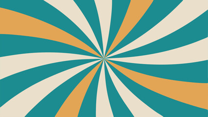 Vintage Swirling Sunburst Background &ndash; Retro Abstract Design, Spiral Rays, Geometric Pattern, Dynamic Circular Composition