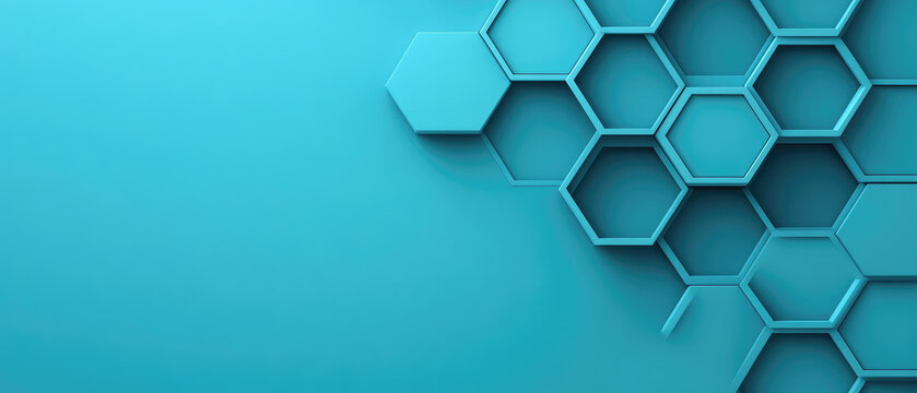 Close-up view of a blue hexagon pattern on a textured background, ideal for graphic design and digital projects. Ultra HD quality with selective focus.