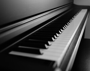 Naklejka premium close-up of a piano keyboard fragment