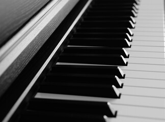 Naklejka premium close-up of a piano keyboard fragment