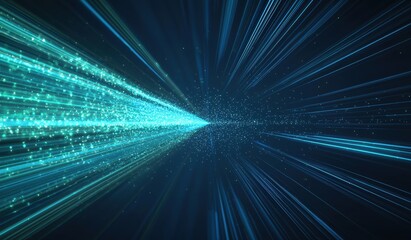 Fototapeta premium Abstract blue light streaks