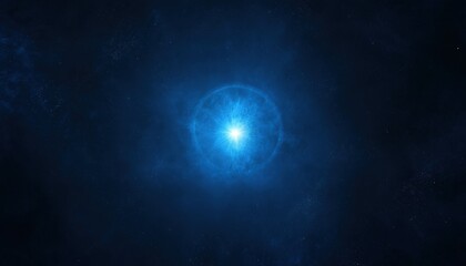 Obraz premium Blue star in space
