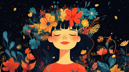 illustrated representation of happiness 