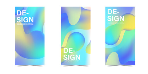 Abstract color standing banner background design templates