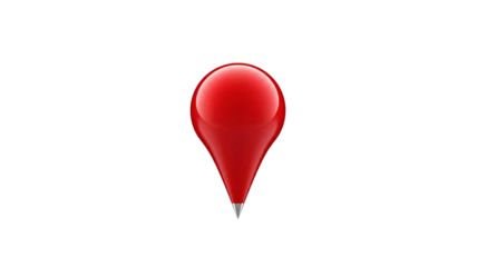 Red map pointer. Isolated. Location pin. Map marker. 3d 