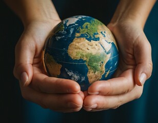 hands holding earth