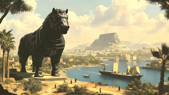 Ancient Greece : Trojan Horse - Cheval de Troie