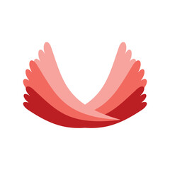 Pigeon wing icon isolated on white background for your web and mobile app design, Pigeon logo concept. Design element illustration of wings