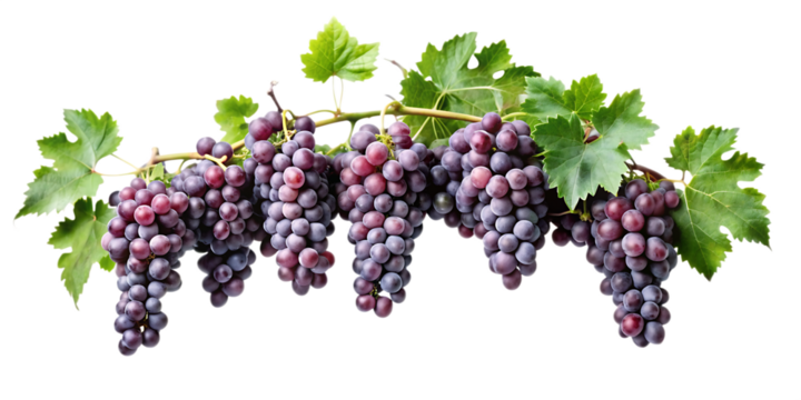 Grapevines isolated on white t background.AI GENERATED	