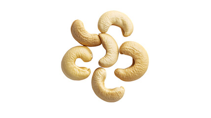 Obraz premium Abstract cashew arrangement on transparent background