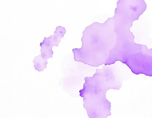 Obraz premium violet abstract watercolor painting on white paper background