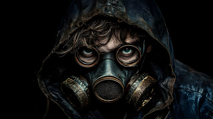 Portrait of a post apocalyptic warrior