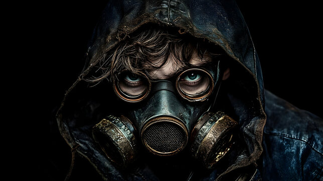 Portrait of a post apocalyptic warrior