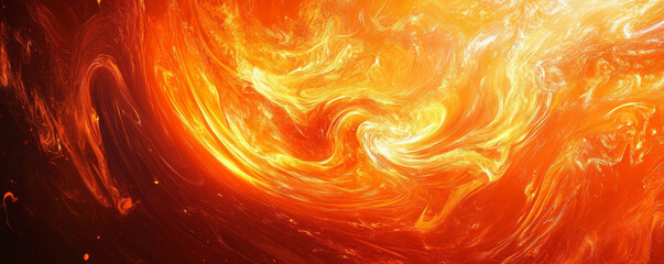 A vibrant display of swirling flames and fiery colors creates dynamic and energetic atmosphere, evoking feelings of warmth and intensity. abstract design captures essence of fire in motion