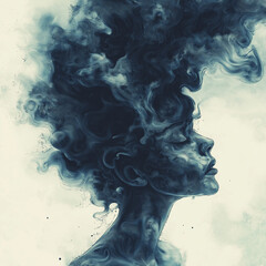 Illustrations representing depressed mind