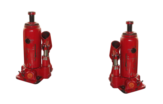 Hydraulic lift. On isolated transparent backgrond.