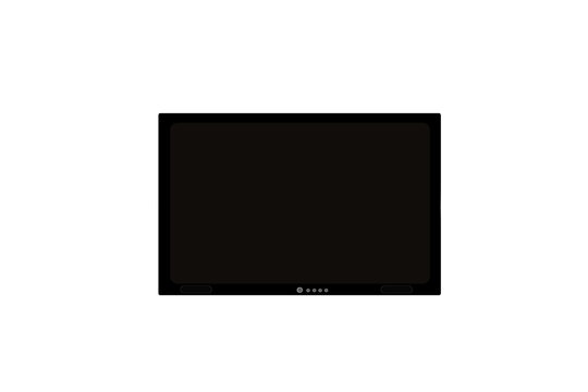 Widescreen TV. On isolated transparent background.