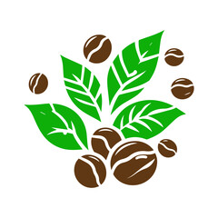  Branch with coffee bean icon vector