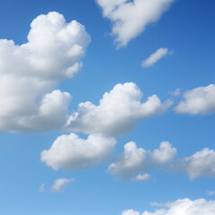 Fototapeta premium blue sky with big white clouds 