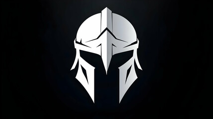 Spartan logo design template elements, sparta helmet symbol - Vector