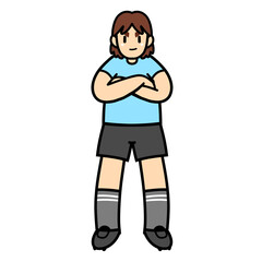 Football Soccer Player Cool Pose