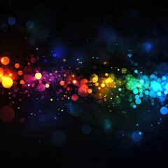 Obraz premium Rainbow bokeh lights