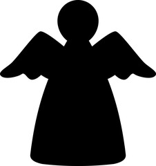 Angel silhouette vector.
Isolated simple angel silhouette icon svg.
Christmas angel silhouette.