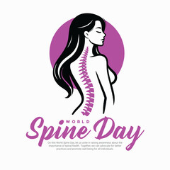 World Spine Day social media post banner template