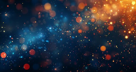 Abstract lights with warm and cool tones transitioning from blue to orange.