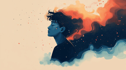 Illustrations representing calm mind