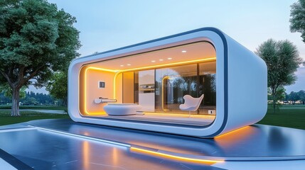 Innovative Eco Friendly Modular Home in Serene Outdoor Setting