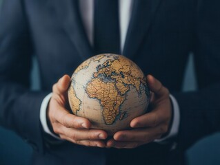 Businessman analyzing global portfolio performance, international investment, portfolio strategy