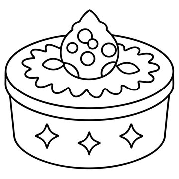 recommend clip art: coloring page for kids bold line art Christmas 