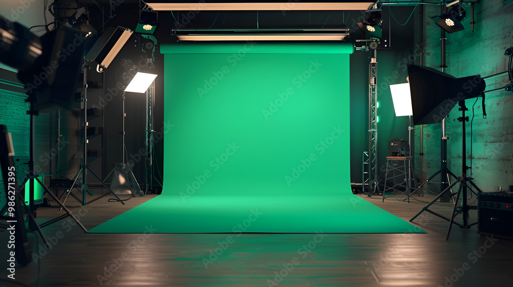 Poster extremely simple clean video studio background