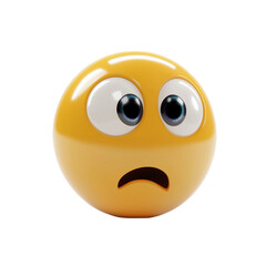 Fototapeta premium Trójwymiarowy uśmiechnięty emoji na przezroczystym tle, idealne do dodania zabawnego akcentu w projektach graficznych lub jako element interfejsu.