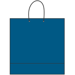 navy blue shopping bag cartoon illustration
