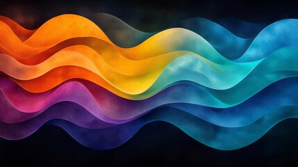 Obraz premium Abstract background with colorful waves and curves