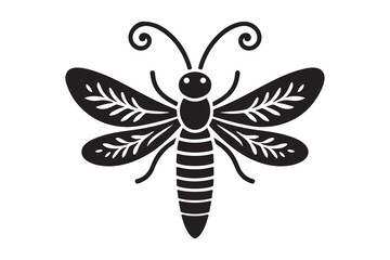 Firefly vector art silhouette illustration
