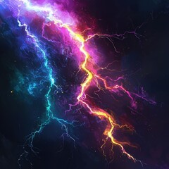 Fototapeta premium Electric bolts of light